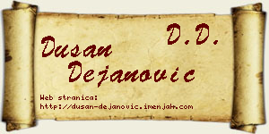Dušan Dejanović vizit kartica